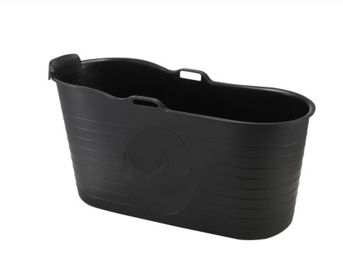 Fimous Bathtub Adults Freestanding Bath for Hot Bath and Ice Bath for Small Bathroom Black
