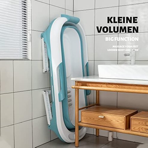 Fimous Portable Foldable Bathtub Adults Free Standing Soaking Bath Tub for Bathroom Spa