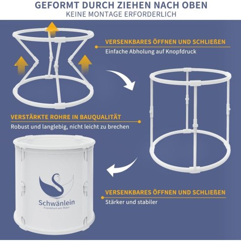 Fimous Easy Foldable Bathtub Body SPA and Ice Bath Sturdy Bubble Bathtub