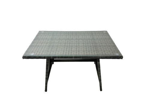 Fimous 11 Seat Poly Rattan Outdoor Patio Oblong Dining Table Corner Sofa Set with 3 Stool 2 Chairs for Garden Backyard Dark Grey Mixed