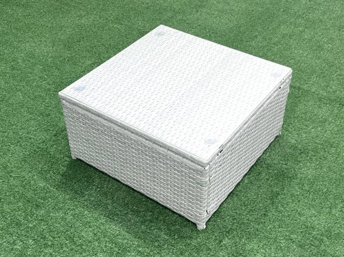 Fimous Rattan Garden Outdoor Furniture Set 9 Seater Rattan Garden Sofa Set with 2 Side Tables Light Grey Mixed