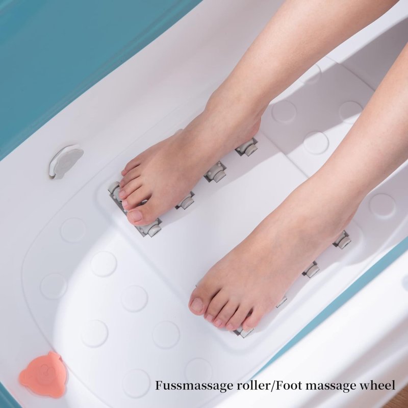 Fimous Portable Folding Shower Bathtub Adult Freestanding Bathtub for Small Bathrooms with Soap Basket