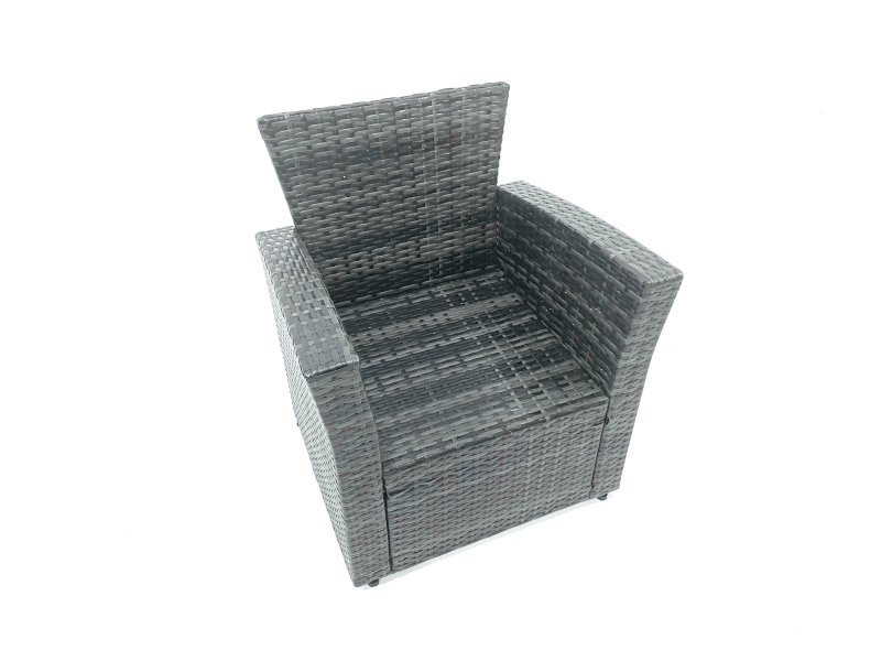 Fimous 8 Seater Garden Rattan Furniture Corner Dining Set with Big Footstool Indoor Outdoor Lounge Sofa Set Dark Grey Mixed