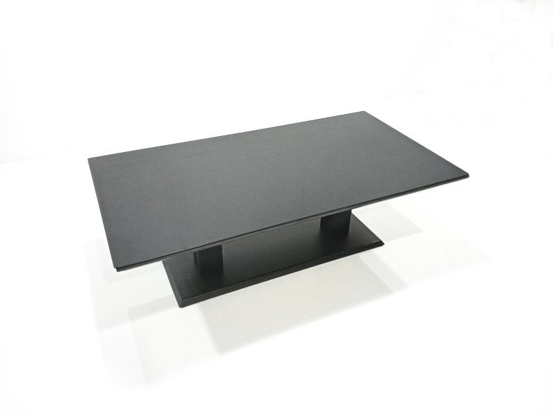 Fimous Outdoor Garden Furniture Set Aluminium Lounge Sofa Adjustable Rising Lifting Dining Table Sets with 3 Footstools Dark Grey