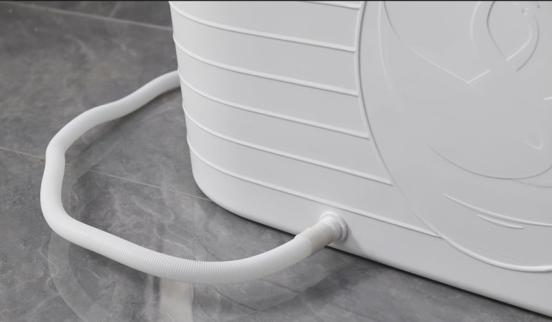 Fimous Bathtub Adults Freestanding Bath for Hot Bath and Ice Bath for Small Bathroom White