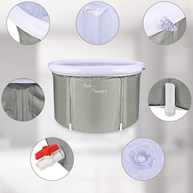 Fimous Foldable Bath Tub Non-Slip Kids Bathing Shower for Toddler Child