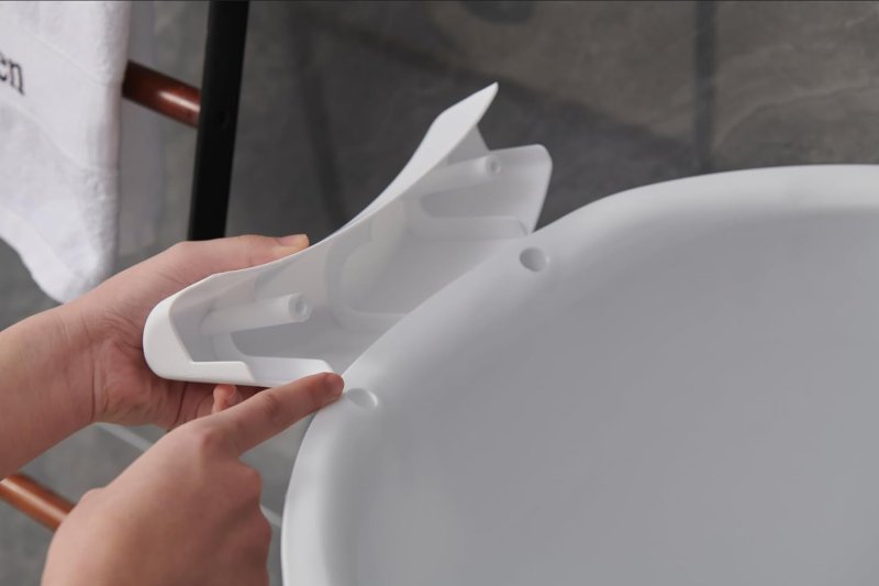 Fimous Bathtub Adults Freestanding Bath for Hot Bath and Ice Bath for Small Bathroom White