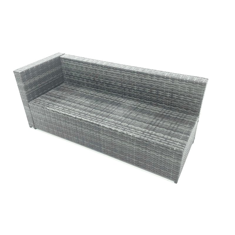 Fimous 7 Seater PE Rattan Corner Sofa Set Rectangular Dining Table Set With Seat And Back Cushion