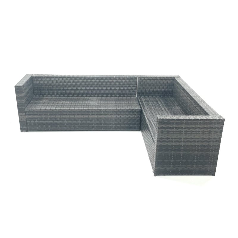 Fimous 7 Seater PE Rattan Corner Sofa Set Rectangular Dining Table Set With Seat And Back Cushion