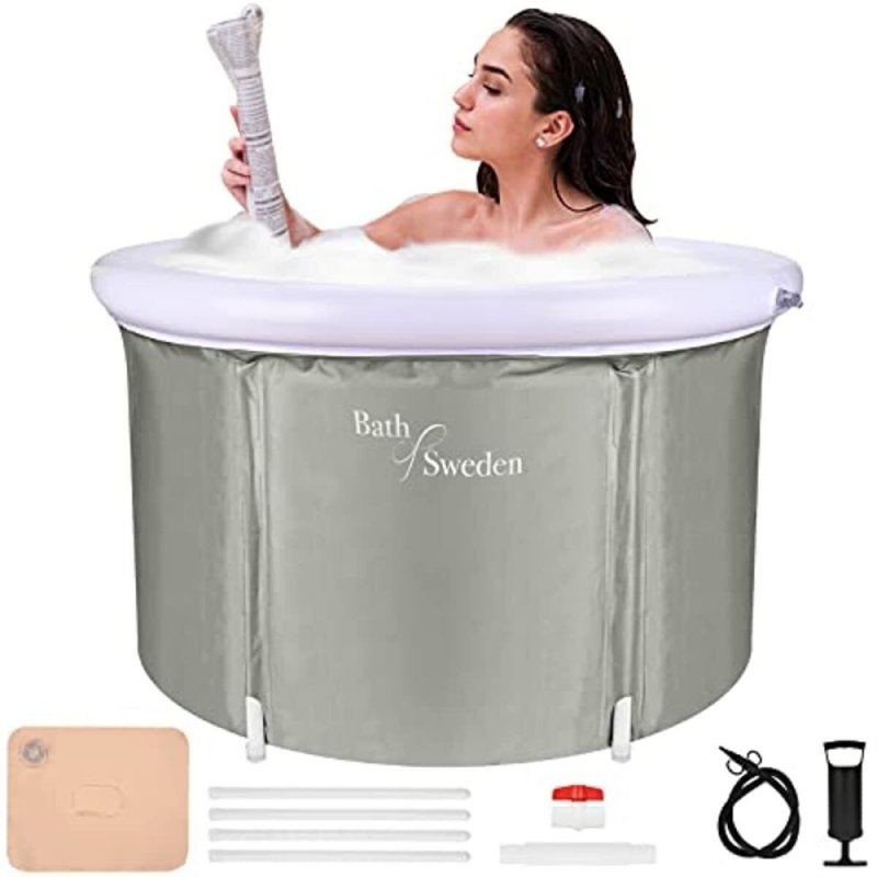 Fimous Foldable Bath Tub Non-Slip Kids Bathing Shower for Toddler Child