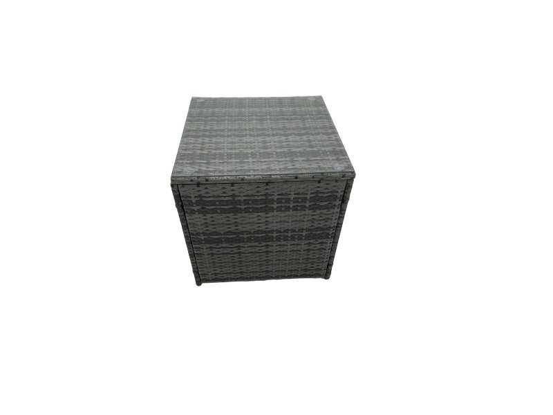 Fimous Rattan Garden Furniture Firepit Dining Set 7 Seater Lounge Sofa Table Set with 2 side table