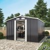 10.24 x 8.43FT Large Metal Garden Tool Storage Shed, Anthracite