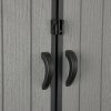 5.33 x 3.38FT Gray Wood Grain Plastic Tool Shed Garden Storage Shed