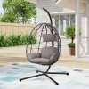 Swing Egg Chair with Stand and Cushion