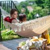Camping Hanging Canvas Hammock with Balance Spread Bar