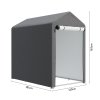 Dark Grey Galvanized Tube Storage Shed