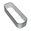 Living and Home 240cm W x 80cm D x 56cm H Oval-Shaped Galvanized Steel Raised Garden Bed, Galvanized Silver