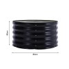 Living and Home Round Galvanized Steel Raised Garden Bed 80cm Dia x 40cm H, Anthracite