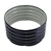 Living and Home Round Galvanized Steel Raised Garden Bed 80cm Dia x 40cm H, Anthracite