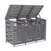 Living and Home Outdoor Spruce Wood Garbage Can Garden Storage Shed
