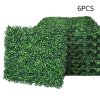 Living and Home 6Pcs Decorative Artificial Boxwood Panels for Indoor Outdoor 40x60cm