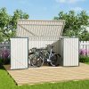 Living and Home 7 x 3 ft Garden Heavy Duty Steel Bicycle Storage Shed Outdoor Bike Store, Dark Green