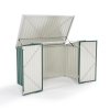 Living and Home 7 x 3 ft Garden Heavy Duty Steel Bicycle Storage Shed Outdoor Bike Store, Dark Green