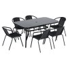 7PCS Garden Patio Dining Table&Chairs Set Outdoor Sturdy Furniture Set