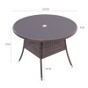Rattan Outdoor Garden Table Patio Dining Tables Multi Size