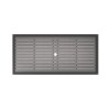 150cm Rectangular Outdoor Dining Table with Parasol Hole Grey