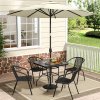 Garden Tempered Glass Marble Coffee Table Multi Size