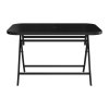 120x80cm Outdoor Folding Table with Umbrella Hole