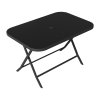 120x80cm Outdoor Folding Table with Umbrella Hole
