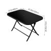 120x80cm Outdoor Folding Table with Umbrella Hole