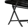 140x80cm Outdoor Folding Table with Umbrella Hole