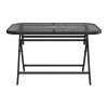 120x80cm Outdoor Folding Table with Umbrella Hole