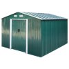 Living and Home 8x8FT Metal Garden Storage Shed with Sliding Door