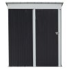Living and Home 3x5FT Outdoor Metal Garden Storage Shed with Shelves