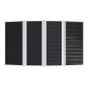 Living and Home Large Galvanized Steel Acrylic Storage Shed, Charcoal Black
