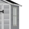 Living and Home 4 x 3FT Apex Roof Garden Plastic Storage Shed with Lockable Door