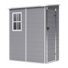 Living and Home 5 x 4FT Garden Plastic Storage Shed with Lockable Door