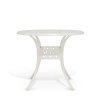 Living and Home Vintage Round Cast Aluminum Garden Bistro Table, Beige