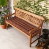 Living and Home Brown Garden Bench Cushion Non-slip Sun Lounger Cushion for Garden Patio