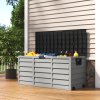 Living and Home 290L Waterproof Large Plastic Garden Storage Box with Wheels