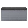 Living and Home 290L Waterproof Large Plastic Garden Storage Box with Wheels