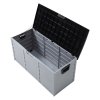 Living and Home 290L Waterproof Large Plastic Garden Storage Box with Wheels