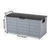 Living and Home 290L Waterproof Large Plastic Garden Storage Box with Wheels