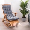 Living and Home Non-slip Sun Lounger Cushion for Garden Patio Grey, 110cm(W) x 40cm(D)
