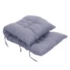 Living and Home Non-slip Sun Lounger Cushion for Garden Patio Grey, 110cm(W) x 40cm(D)