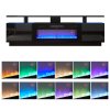 Living and Home Recessed Electric Fireplace TV Stand with Remote Control